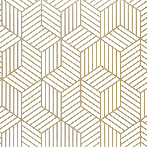 Vista 9 de WENMER Papel tapiz hexagonal geométrico de 17.7 x 118 pulgadas, para despegar y pegar, papel de contacto geométrico extraíble negro y dorado