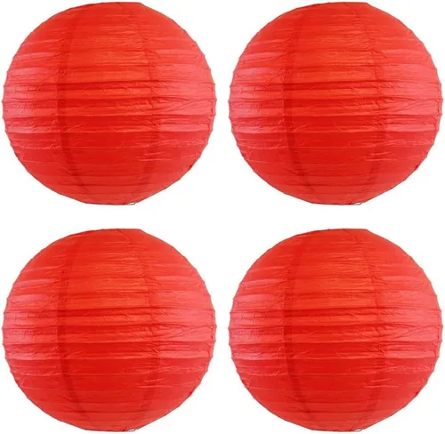 Vista 19 de 4 linternas de papel redondas para lámpara de papel, linternas de papel chinas, japonesas para colgar, para boda, cumpleaños, hogar, fiesta, Negro