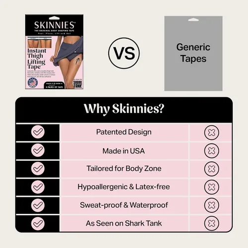 Vista 7 de Skinnies Instant Lifts - Cinta adhesiva para abdominoplastia patentada, fabricada en Estados Unidos, para vientre delgado de 3 a 4 pulgadas al