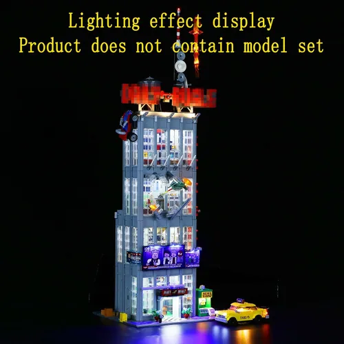 Vista 5 de GEAMENT Kit de luz LED compatible con Lego Daily Bugle - Juego de iluminación para modelo de construcción 76178 (juego de modelos no incluidos)