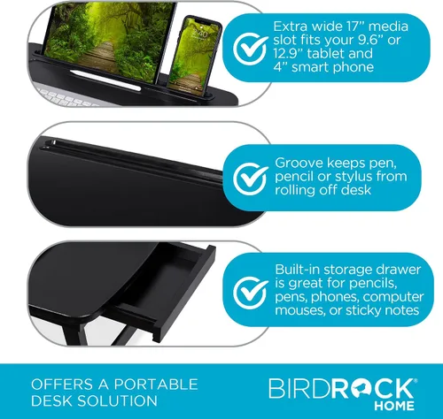 Vista 4 de BirdRock Home - Bandeja portátil para trabajar sentado o de pie