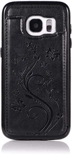 Vista 7 de Funda de teléfono para Samsung Galaxy S7 con protector de pantalla de vidrio templado y tarjetero con soporte para tarjetero, soporte para celdas