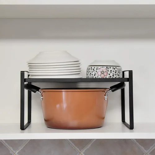 Vista 5 de Craftland Armario de cocina de hierro forjado y estante organizador de estantes de almacenamiento para especias, negro