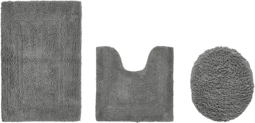 Vista 11 de Better Trends - Juego de 2 alfombras de baño 100% algodón, extra suaves, con borlas, de 17" x 24", alfombra de baño superabsorbente y reversible