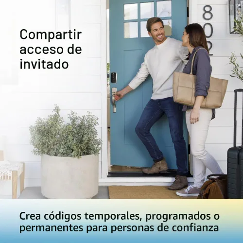 Vista 5 de Yale Assure Lock 2 Touch Deadbolt, Cerradura de puerta de entrada sin llave de ante negro con teclado digital táctil y escáner de huellas