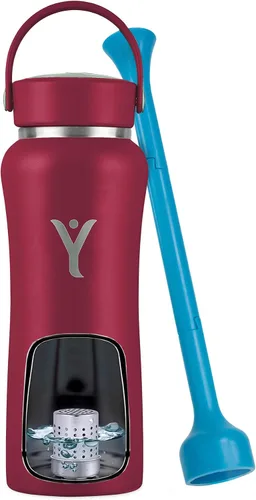 Vista 16 de DYLN - Botella de agua de hidrógeno Crea agua alcalina hidratante rica en hidrógeno hasta 9 pH Botella de agua de acero inoxidable aislada al