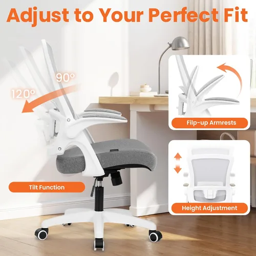 Vista 6 de NEO CHAIR - Silla de escritorio de oficina con respaldo alto Gris