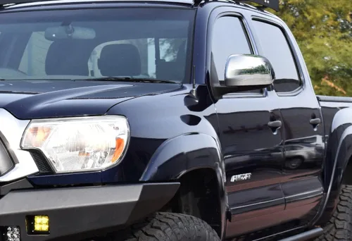 Vista 3 de Cubierta cromada para espejo lateral compatible con Toyota Tacoma (2012-2015), Sienna (2011-2015), Highlander (2008-2013) - Kit de cubierta cromada