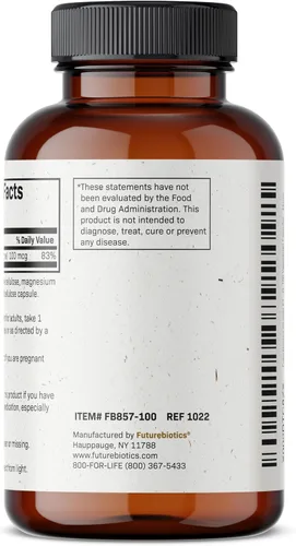 Vista 5 de Futurebiotics Vitamina K2 como MK-7 100 mcg, apoya huesos fuertes, sin OMG, 100 cápsulas vegetarianas