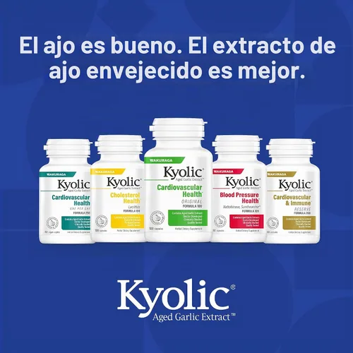 Vista 8 de Cápsulas con extractos de ajo añejado Kyolic, fórmula 100 original cardiovascular, 10041, 1, 1 Supports Circulatory Function and Overall Heart