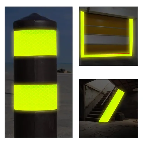 Vista 8 de SWRT Cinta Reflectante de 2 Pulgadas X 30 Pies para Exteriores Impermeable DOT-C2 Resistente a la Decoloración Verde Fluorescente Reflectante