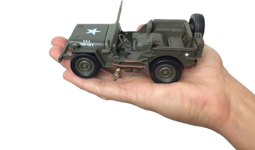 Vista 6 de Jeep Willys USA Army Green 1/32 Modelo de auto fundido a presión por New Ray