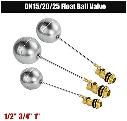 Vista 2 de Ball Valve 1pc, Automatic Water Level Sensor Float Ball Valve, Stainless Steel Straight Plug with Float Valve for Industrial and Domestic Water