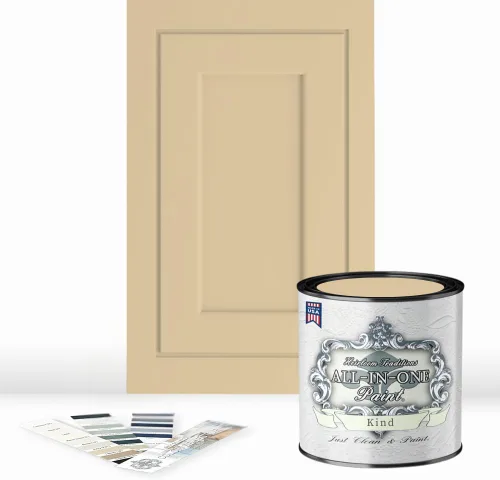 Vista 136 de Pintura TODO EN UNO, Abbey (gris cálido), Muestra de 8oz - Pintura duradera para gabinetes y muebles. Imprimación y capa superior incorporadas,