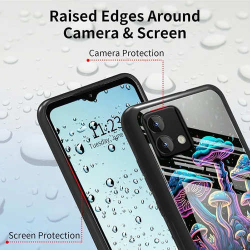 Vista 304 de Funda para Motorola Moto G Stylus 5G 2021 de vidrio templado, funda negra con diseño de mujer negra africana para mujeres y hombres, antiarañazos, a