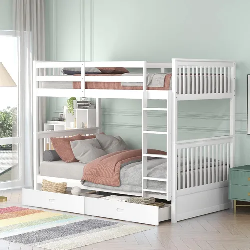 Vista 16 de Harper & Bright Designs Litera Queen con 2 cajones y cama nido extraíble