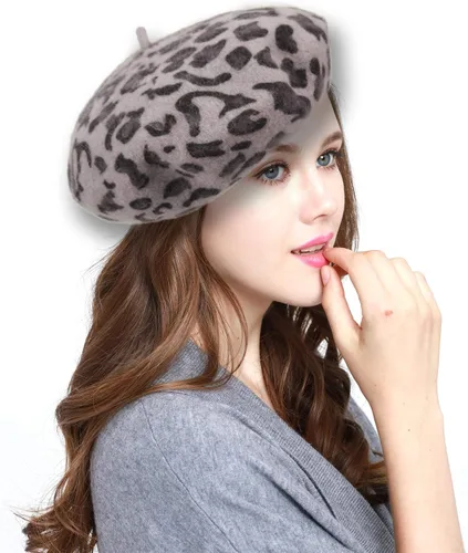 Vista 39 de WW004 Invierno 100% Lana Cálida Arte Francés Vasco Boina Tam Beanie Cap