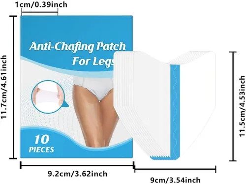 Vista 9 de Adhesivo interior anti rozaduras para muslo, prevención de levantamiento de muslos, almohadilla antifricción, cinta invisible para muslos