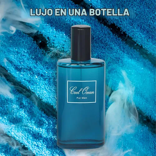 Vista 3 de AFLUXE Colonia para Hombres Cool Ocean – Aroma Audaz y Sofisticado con Notas Cítricas, Especias y Madera – Fragancia Duradera para Todas