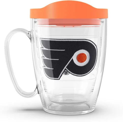 Vista 29 de Taza aislada Tervis de doble pared fabricada en Estados Unidos con logotipo principal de NHL Buffalo Sabres, mantiene las bebidas frías y calientes