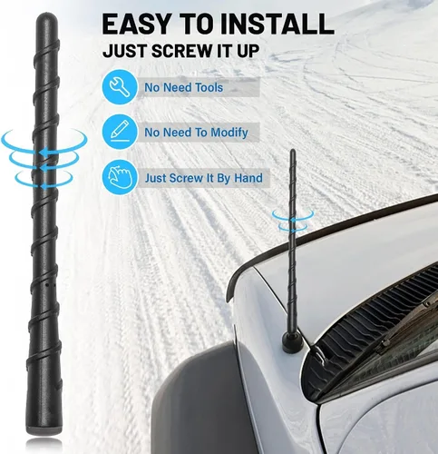 Vista 6 de Anina Mástil de antena de 7 pulgadas para Jeep Grand Cherokee 2011-2022, Renegade, Compass, Chrysler 200, Fiat 500 FM AM Radio Aerial 5091100AA