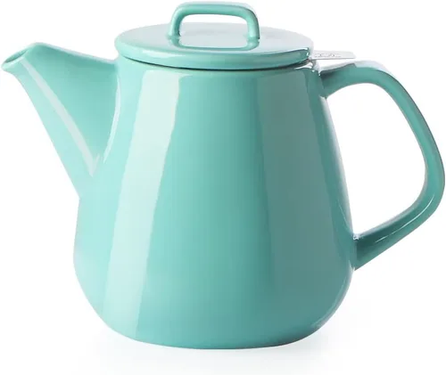 Vista 20 de Sweejar - Tetera de cerámica, tetera de porcelana de 30 onzas con infusor Azul
