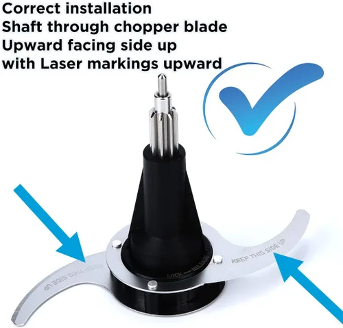 Vista 6 de Accesorios de cuchilla para picadora y masa, compatible con procesador de alimentos Magiccos FP416A FP406 FP408 FP417, no compatible con otras