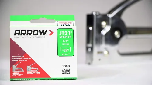 Vista 10 de Arrow 214 JT21 grapas de alambre delgado para pistolas y grapadoras de grapas, uso para tapicería, manualidades, reparaciones generales, longitud