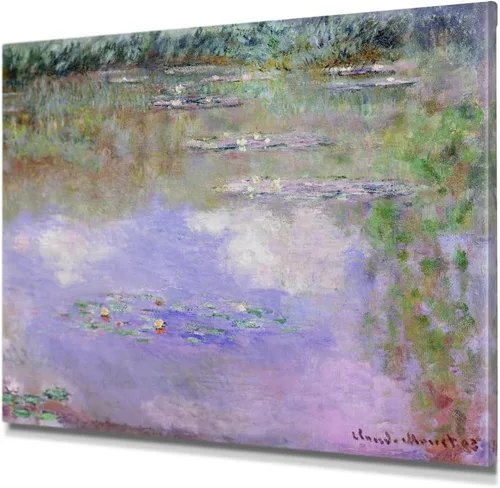Vista 162 de IPIC - Reproducción artística de los lirios de agua de Claude Monet 1906, impresiones giclée coinciden con el marco dorado clásico, arte de pared