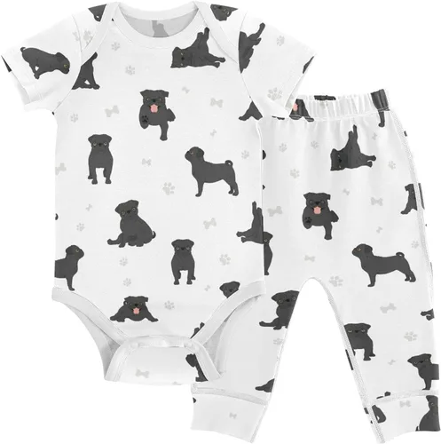Vista 17 de vvfelixl Conjunto de mamelucos de bebé, pantalones y gnomo, hongo, manga corta, ropa de bebé para niños y niñas, 3M Multi1