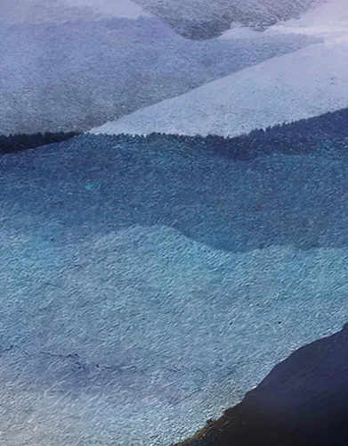 Vista 7 de Papel tapiz de montaña, papel tapiz extraíble. Pintura de acuarela de pared de retiro de vista de montaña. Papel tapiz de guardería, mural despegar