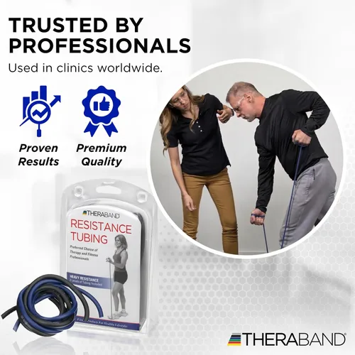 Vista 9 de TheraBand tramos de tubos profesionales con resistencia de látex para ejercitar, rehabilitar y acondicionar cualquier parte del cuerpo.