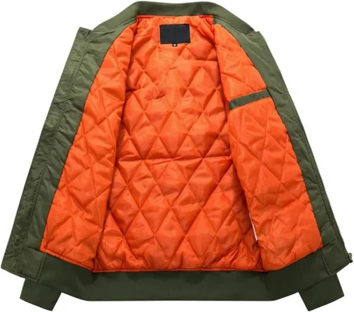 Vista 6 de Cresay Chaquetas bomber deportivas para hombre, abrigos tipo blusón, abrigos gruesos para exteriores