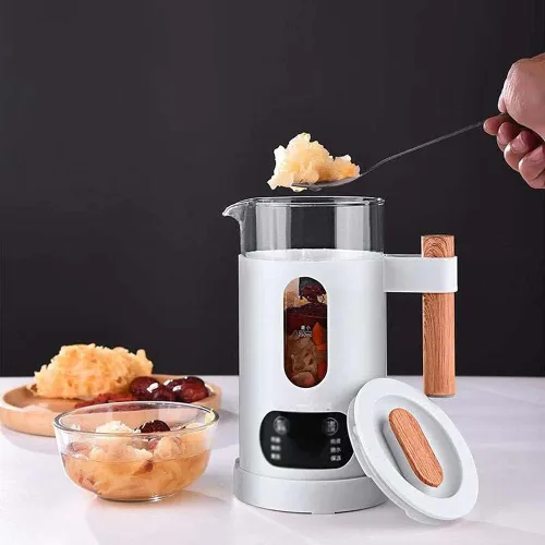 Vista 5 de HBJWOV - Hervidor eléctrico multifunción de viaje, olla de conserva, tetera hervida de vidrio, botella de agua caliente, hervidor caliente
