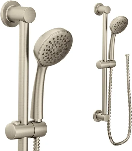Vista 13 de Moen Eco Performance - Cabezal de ducha de mano de una sola función, barra deslizante de 24 pulgadas, acabado en oro cepillado, 3868EPBG