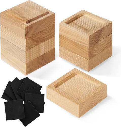 Vista 9 de Elevadores de cama, elevadores de muebles (juego de 8 pulgadas de altura, 1 pulgada) se pueden ajustar a 2 pulgadas, 3 pulgadas o 4 pulgadas