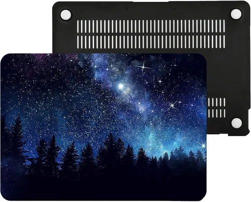 Vista 2 de Carcasa rígida Forest Night Sky compatible con MacBook Air de 13 pulgadas 2021 2020 A2337 M1/A2179 con Retina & Touch ID,AMCJJ carcasa rígida