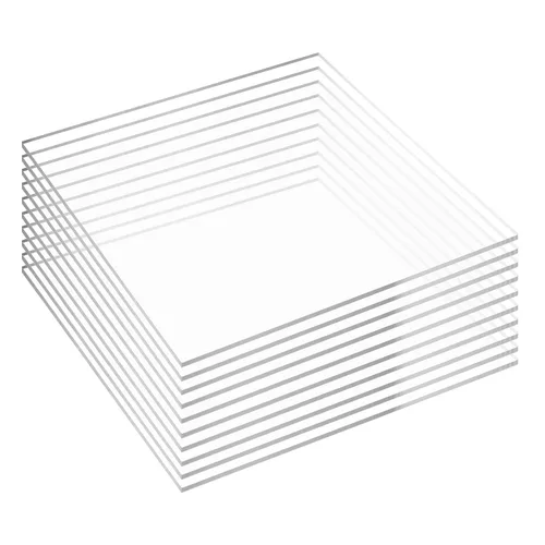 Vista 11 de KAITELA Paquete de 10 láminas de acrílico transparente de 4" x 6", panel de plexiglás fundido de 1/8" de grosor (3mm), tablero de plástico