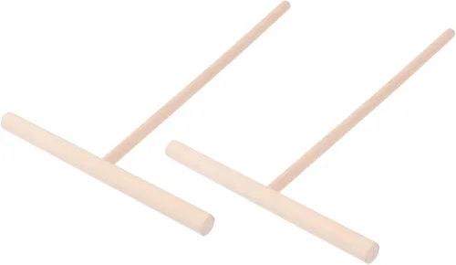 Vista 10 de Hemoton Esparcidor de crepé en forma de T de madera natural Herramienta en forma de T para crepes Crepe de madera Crepe Maker Herramienta para hacer