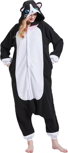 Vista 4 de Magicalani Onesie Pajamas for Adults - Unisex Animal Cosplay Sleepwear, Christmas Halloween Costume