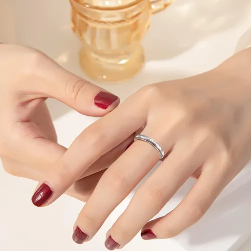 Vista 9 de Ladytree Anillo giratorio de plata de ley S925 para ansiedad, anillo inspirador de promesa, ansiedad, preocupación, alivio del aburrimiento, TDAH