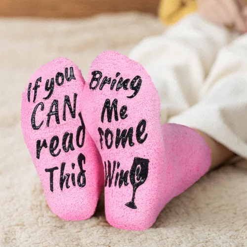 Vista 6 de Funny Fall Fuzzy Socks in Cupcake Packaging Crazy If You Can Read This Comfy Socks Christmas Gifts for Her