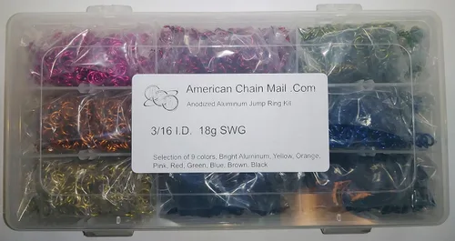 Vista 3 de Jeweler Starter Kit Jump Rings Aluminio anodizado 3/16 0.63 oz American Chainmail