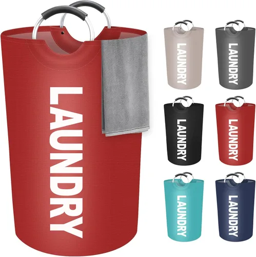 Vista 12 de StorageRight Cesta de Ropa Sucia Grande de 75L, Cesto de Ropa Sucia, Cesto de Ropa Sucia para Lavandería, Plegable, Cestas de Ropa Sucia Negro