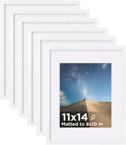 Vista 8 de KINLINK Juego de 6 portarretratos de 4 x 6 pulgadas, color negro, marcos de fotos de madera con plexiglás para 4 x 6 pulgadas sin paspartú para mesa