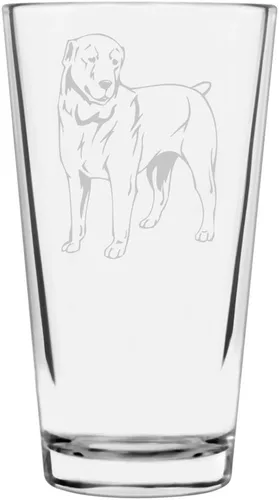 Vista 329 de Podenco Canario - Vaso de pinta de 16 onzas con temática de perro personalizado