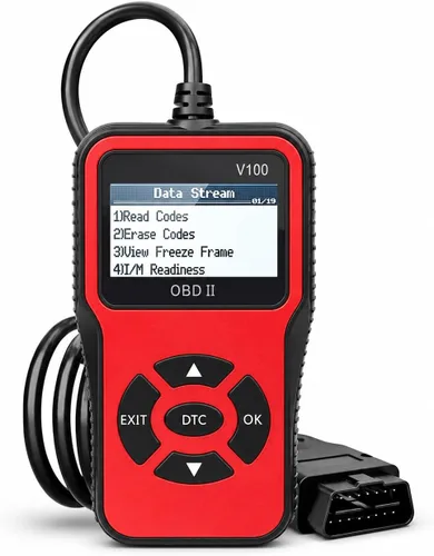 Vista 10 de Herramienta de diagnóstico de diagnóstico V100 OBD2, lector de código, herramienta de diagnóstico de luz del motor, probador de voltaje de batería