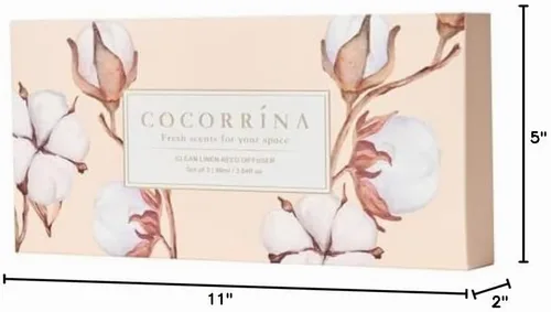 Vista 7 de COCORRÍNA Juego de Difusor de Aceite con Varillas de Junco de 3 Unidades/3 Pack/ Difusor de 3.04 Fl.oz con 24 Varillas/ Vainilla Cachemir/Sandalia