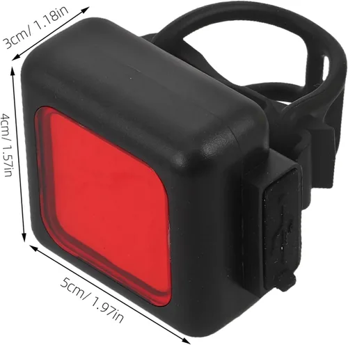 Vista 2 de VANZACK Bicycle Light Set Compact Off-Road Bike Front Headlight Rear Tail Light USB Rechargeable Waterproof for Outdoor Cycling