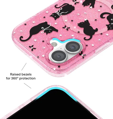 Vista 764 de VELVET CAVIAR Funda para iPhone 15, compatible con MagSafe, probada contra caídas de 10 pies, fundas protectoras de diseño, leopardo color rosa